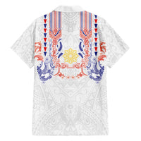 Philippines Barong Style Hawaiian Shirt Polynesian Kakau Art Tattoos with Tribal Filipino Sun