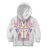 Philippines Barong Style Kid Hoodie Polynesian Kakau Art Tattoos with Tribal Filipino Sun