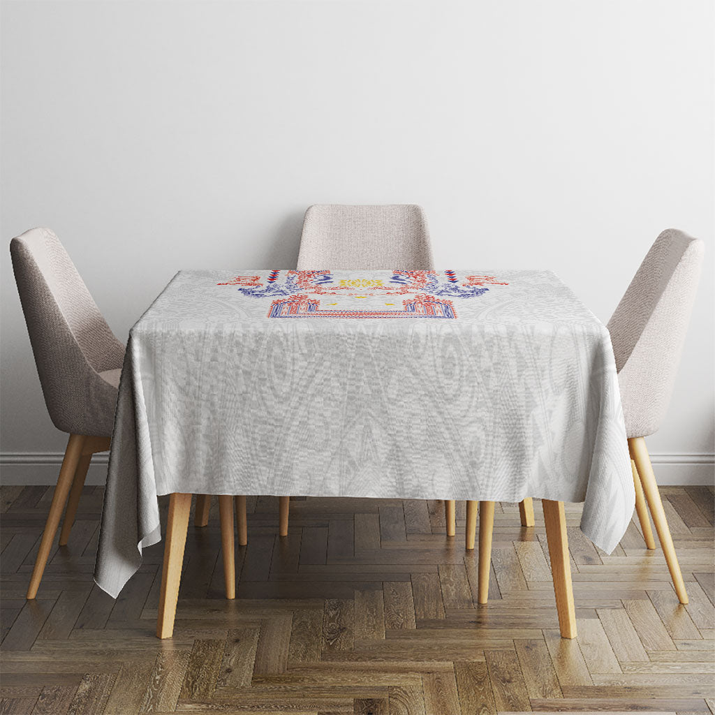 Philippines Barong Style Tablecloth Polynesian Kakau Art Tattoos with Tribal Filipino Sun