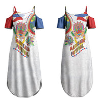 Philippines MassKara Festival Couples Matching Summer Maxi Dress and Hawaiian Shirt Smile Masks with Hawaiian Art Pattern and Tropical Plants LT03 - Polynesian Pride