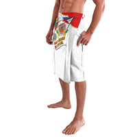 Philippines MassKara Festival Lavalava Smile Masks with Hawaiian Art Pattern and Tropical Plants