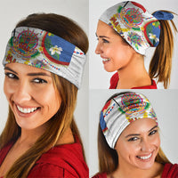 Philippines MassKara Festival Neck Gaiter Smile Masks with Hawaiian Art Pattern and Tropical Plants