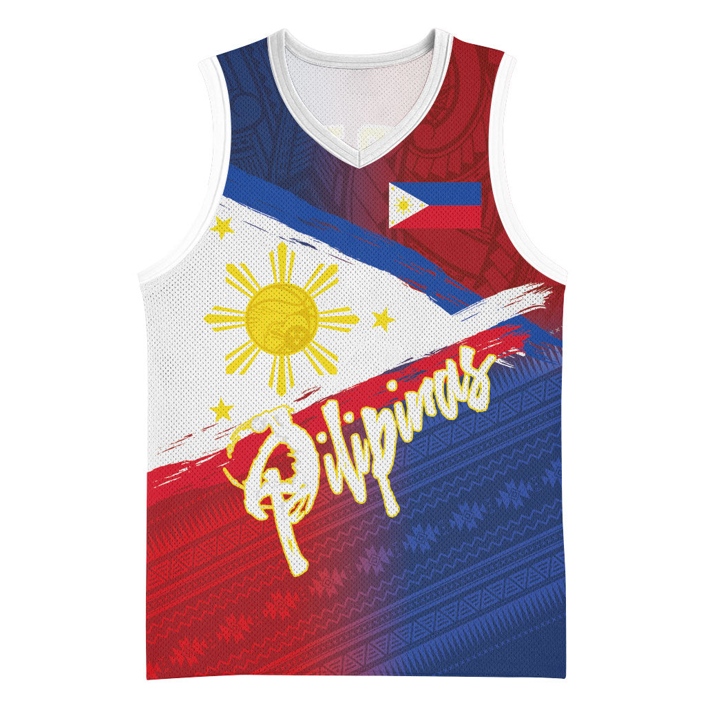 Philippines Basketball Custom Basketball Jersey Pilipinas Tribal Pattern LT03 Unisex Multicolor - Polynesian Pride