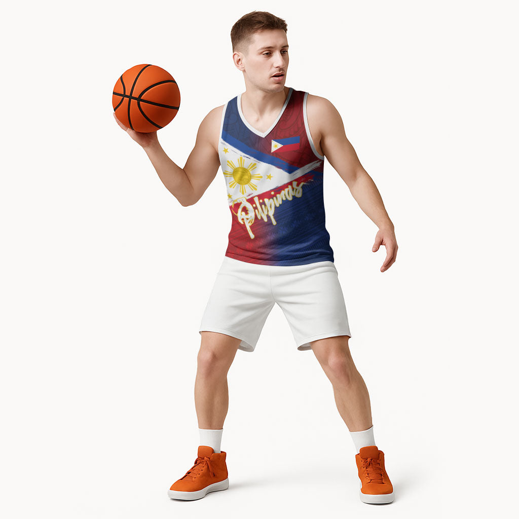 Philippines Basketball Custom Basketball Jersey Pilipinas Tribal Pattern