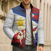 Philippines Basketball Custom Bomber Puffer Jacket Pilipinas Tribal Pattern