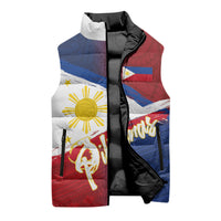 Philippines Basketball Custom Sleeveless Puffer Jacket Pilipinas Tribal Pattern