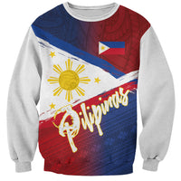 Philippines Basketball Custom Sweatshirt Pilipinas Tribal Pattern