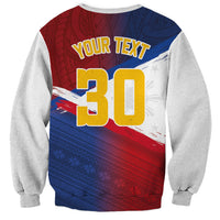 Philippines Basketball Custom Sweatshirt Pilipinas Tribal Pattern