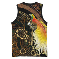 Papua New Guinea and Indonesia Batik Basketball Jersey Bird of Paradise with Tribal Batik Patterns