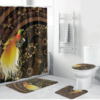Papua New Guinea and Indonesia Batik Bathroom Set Bird of Paradise with Tribal Batik Patterns