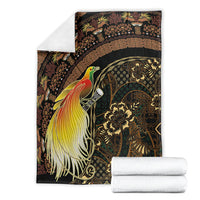 Papua New Guinea and Indonesia Batik Blanket Bird of Paradise with Tribal Batik Patterns