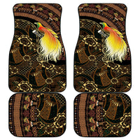 Papua New Guinea and Indonesia Batik Car Mats Bird of Paradise with Tribal Batik Patterns