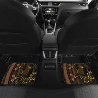 Papua New Guinea and Indonesia Batik Car Mats Bird of Paradise with Tribal Batik Patterns