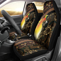 Papua New Guinea and Indonesia Batik Car Seat Cover Bird of Paradise with Tribal Batik Patterns