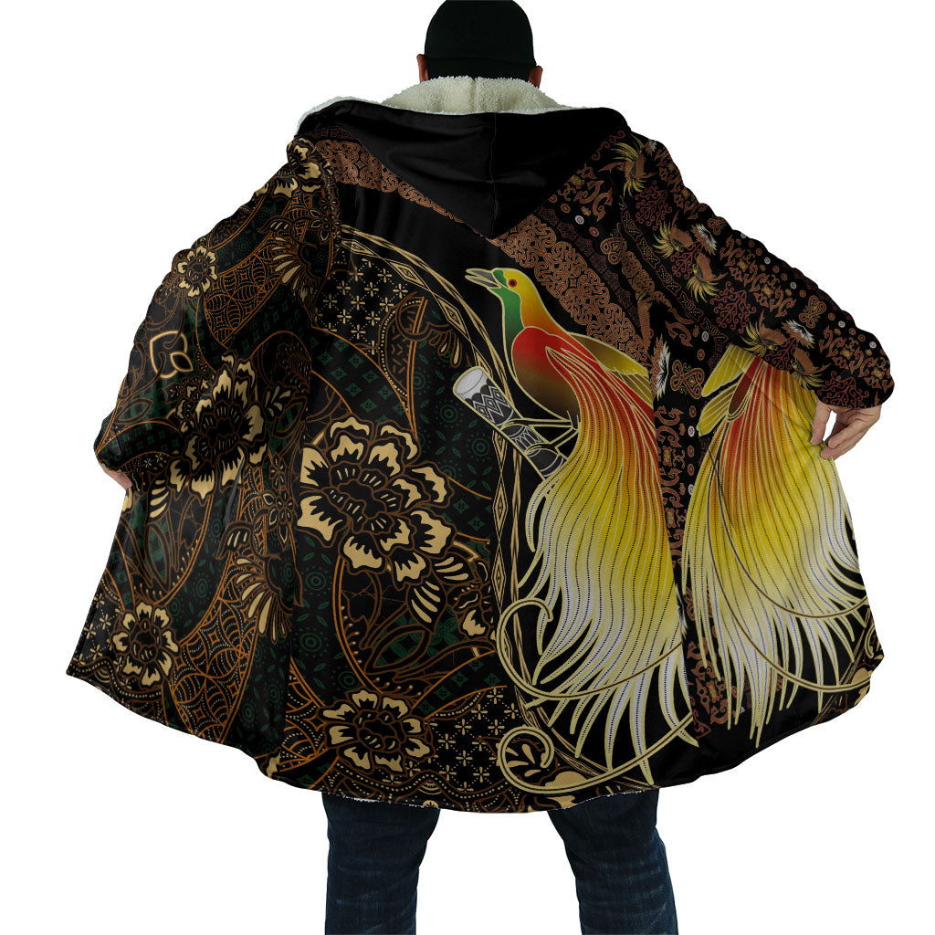 Papua New Guinea and Indonesia Batik Cloak Bird of Paradise with Tribal Batik Patterns