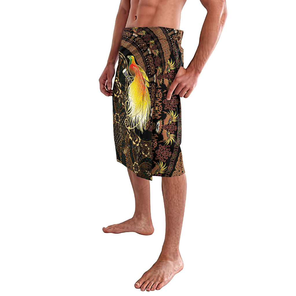 Papua New Guinea and Indonesia Batik Lavalava Bird of Paradise with Tribal Batik Patterns