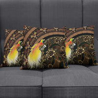 Papua New Guinea and Indonesia Batik Pillow Cover Bird of Paradise with Tribal Batik Patterns