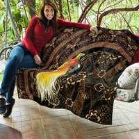 Papua New Guinea and Indonesia Batik Quilt Bird of Paradise with Tribal Batik Patterns