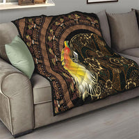 Papua New Guinea and Indonesia Batik Quilt Bird of Paradise with Tribal Batik Patterns