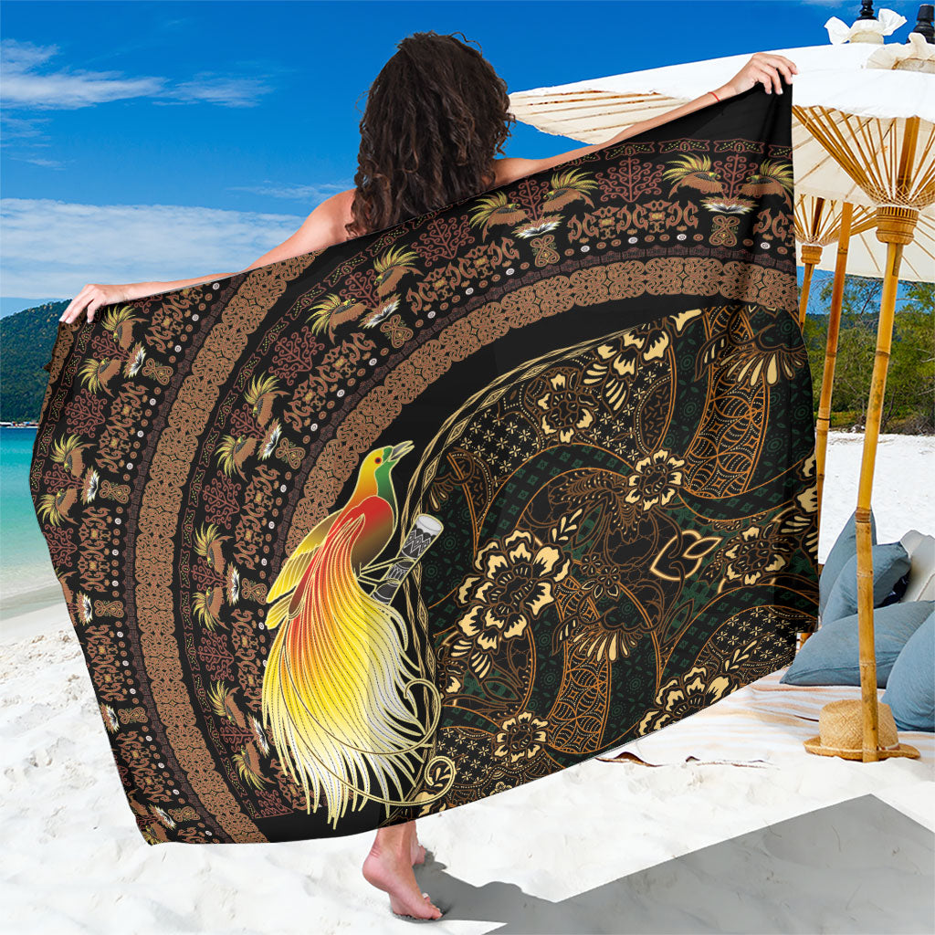 Papua New Guinea and Indonesia Batik Sarong Bird of Paradise with Tribal Batik Patterns LT03 One Size 44 x 66 inches Multicolor - Polynesian Pride
