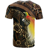Papua New Guinea and Indonesia Batik T Shirt Bird of Paradise with Tribal Batik Patterns