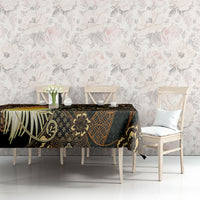Papua New Guinea and Indonesia Batik Tablecloth Bird of Paradise with Tribal Batik Patterns