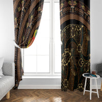 Papua New Guinea and Indonesia Batik Window Curtain Bird of Paradise with Tribal Batik Patterns