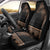 Fiji Palm Leaves Car Seat Cover Masi and Tapa Tribal Pattern Beige Color