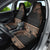 Fiji Palm Leaves Car Seat Cover Masi and Tapa Tribal Pattern Beige Color