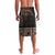 Fiji Palm Leaves Lavalava Masi and Tapa Tribal Pattern Beige Color