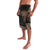 Fiji Palm Leaves Lavalava Masi and Tapa Tribal Pattern Beige Color