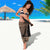 Fiji Palm Leaves Sarong Masi and Tapa Tribal Pattern Beige Color