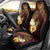 Polynesian Turtle Car Seat Cover Plumeria Hibiscus Pattern Oxblood