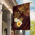 Polynesian Turtle Garden Flag Plumeria Hibiscus Pattern Oxblood