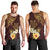 Polynesian Turtle Men Tank Top Plumeria Hibiscus Pattern Oxblood