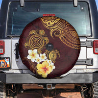 Polynesian Turtle Spare Tire Cover Plumeria Hibiscus Pattern Oxblood LT03 Oxblood - Polynesian Pride