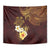 Polynesian Turtle Tapestry Plumeria Hibiscus Pattern Oxblood