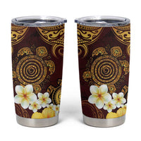 Polynesian Turtle Tumbler Cup Plumeria Hibiscus Pattern Oxblood LT03 Oxblood - Polynesian Pride