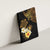 Polynesian Turtle Canvas Wall Art Plumeria Hibiscus Pattern Black Color