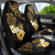 Polynesian Turtle Car Seat Cover Plumeria Hibiscus Pattern Black Color