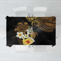 Polynesian Turtle Tablecloth Plumeria Hibiscus Pattern Black Color LT03 Black - Polynesian Pride