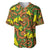 New Zealand Kowhai Flowers Baseball Jersey Maori Koru Pattern