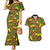 New Zealand Kowhai Flowers Couples Matching Mermaid Dress and Hawaiian Shirt Maori Koru Pattern