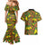 New Zealand Kowhai Flowers Couples Matching Mermaid Dress and Hawaiian Shirt Maori Koru Pattern