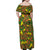 New Zealand Kowhai Flowers Family Matching Off Shoulder Maxi Dress and Hawaiian Shirt Maori Koru Pattern