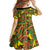 New Zealand Kowhai Flowers Family Matching Off Shoulder Short Dress and Hawaiian Shirt Maori Koru Pattern