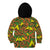 New Zealand Kowhai Flowers Kid Hoodie Maori Koru Pattern