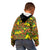 New Zealand Kowhai Flowers Kid Hoodie Maori Koru Pattern