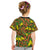 New Zealand Kowhai Flowers Kid T Shirt Maori Koru Pattern