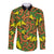 New Zealand Kowhai Flowers Long Sleeve Button Shirt Maori Koru Pattern